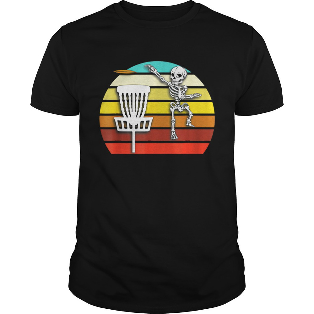 Skeleton Disc Golf Halloween Shirt